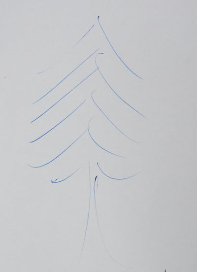 Francis LOPEZ : Les branches musicales, Autographe et dessin original signé