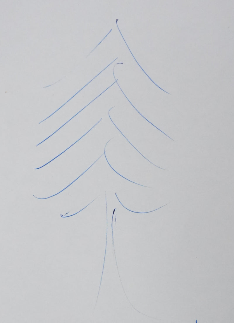 Francis LOPEZ : Les branches musicales, Autographe et dessin original signé