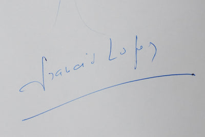 Francis LOPEZ : Les branches musicales, Autographe et dessin original signé