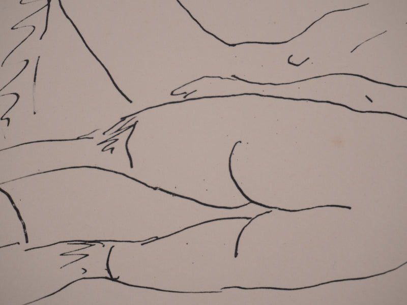 Albert MARQUET : Les amantes endormies, Lithographie originale signée