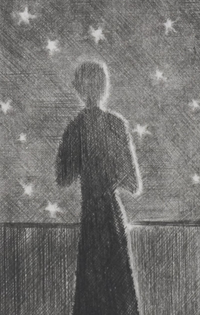 Camille COMBE : Contemplation, Gravure originale signée
