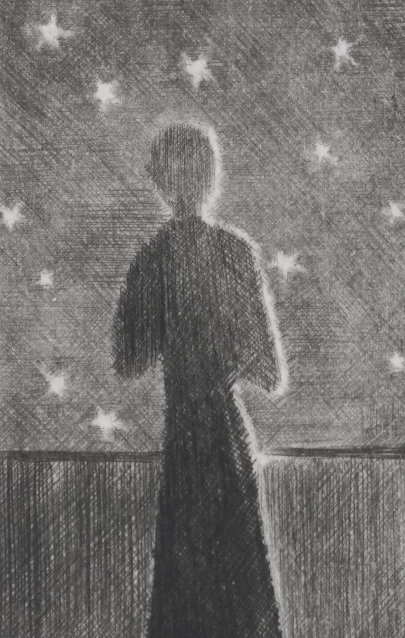 Camille COMBE : Contemplation, Gravure originale signée