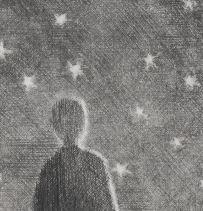 Camille COMBE : Contemplation, Gravure originale signée