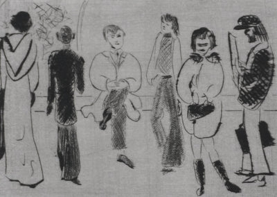 Camille COMBE : Dans le métro I, Gravure originale signée