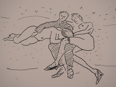 Albert MARQUET : Courtisanes sur le divan, Lithographie originale signée