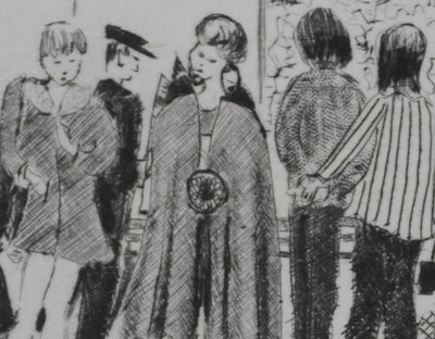 Camille COMBE : Dans le métro III, Gravure originale signée