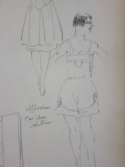 Georges CONRAD : Etudes pour costumes, Dessin original signé