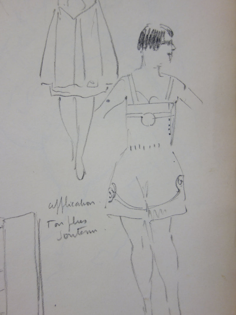 Georges CONRAD : Etudes pour costumes, Dessin original signé