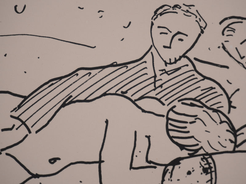 Albert MARQUET : Courtisanes sur le divan, Lithographie originale signée