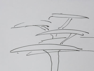 Hugues GALL : L'arbre du futur, Autographe et dessin original signé