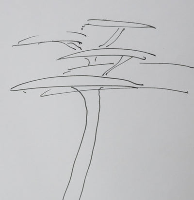 Hugues GALL : L'arbre du futur, Autographe et dessin original signé