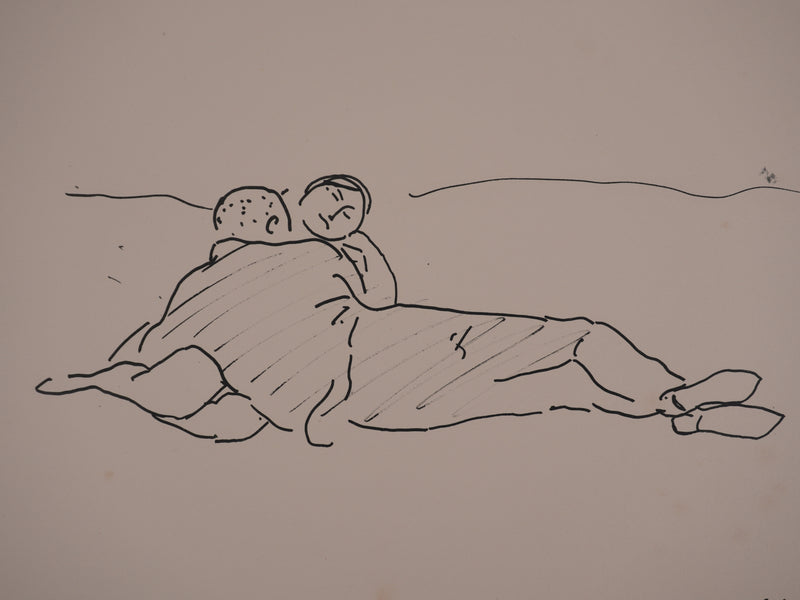 Albert MARQUET : Dans le creux de son cou, Lithographie originale signée