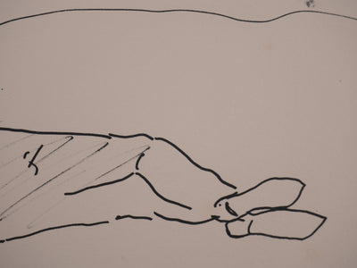 Albert MARQUET : Dans le creux de son cou, Lithographie originale signée