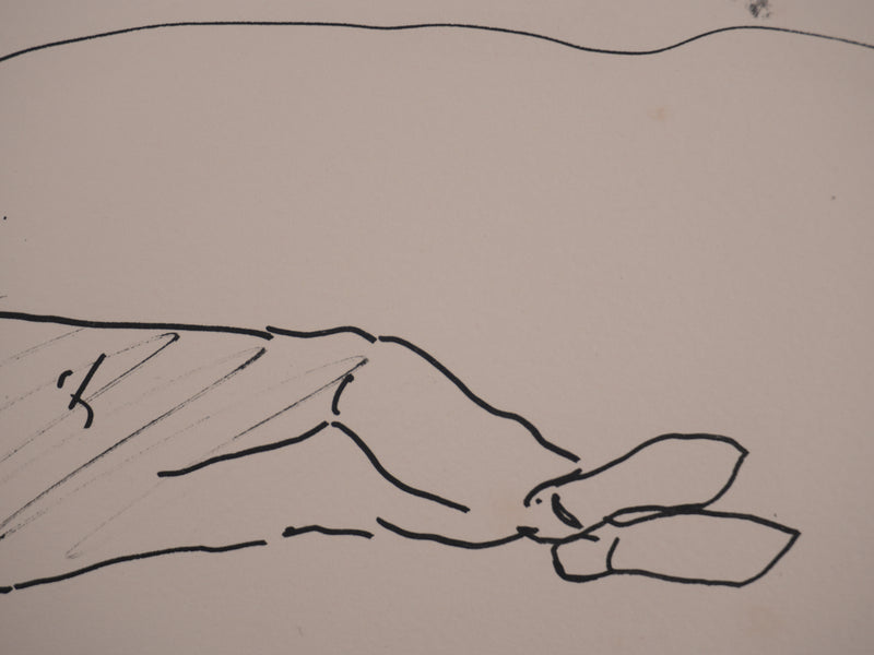 Albert MARQUET : Dans le creux de son cou, Lithographie originale signée
