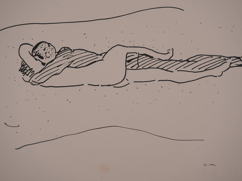Albert MARQUET : Les amants entrelacés, Lithographie originale signée