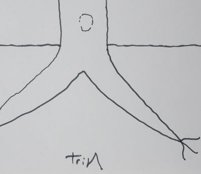 Frédérick TRISTAN : L'arbre aux trois pois, Autographe et dessin original signé