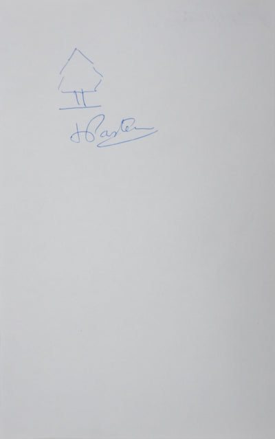 Joseph PASTEUR : Le tout petit sapin, Autographe et dessin original signé