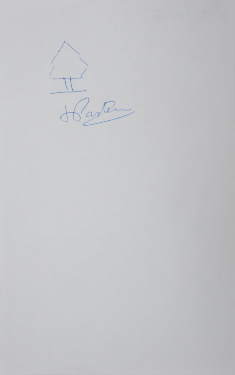 Joseph PASTEUR : Le tout petit sapin, Autographe et dessin original signé