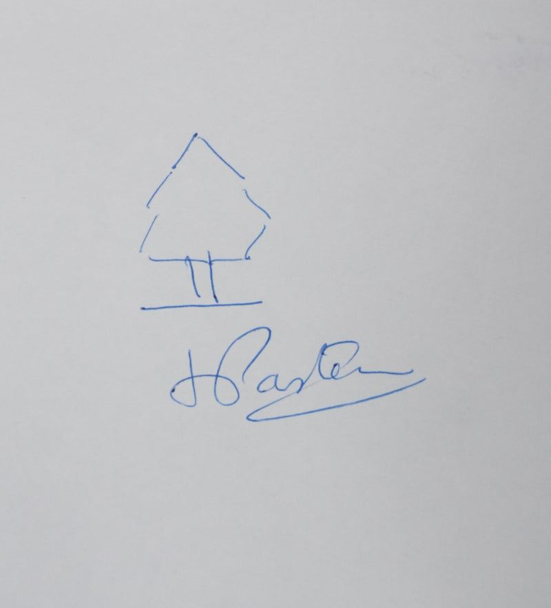 Joseph PASTEUR : Le tout petit sapin, Autographe et dessin original signé
