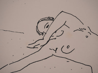 Albert MARQUET : Intimité au divan, Lithographie originale signée