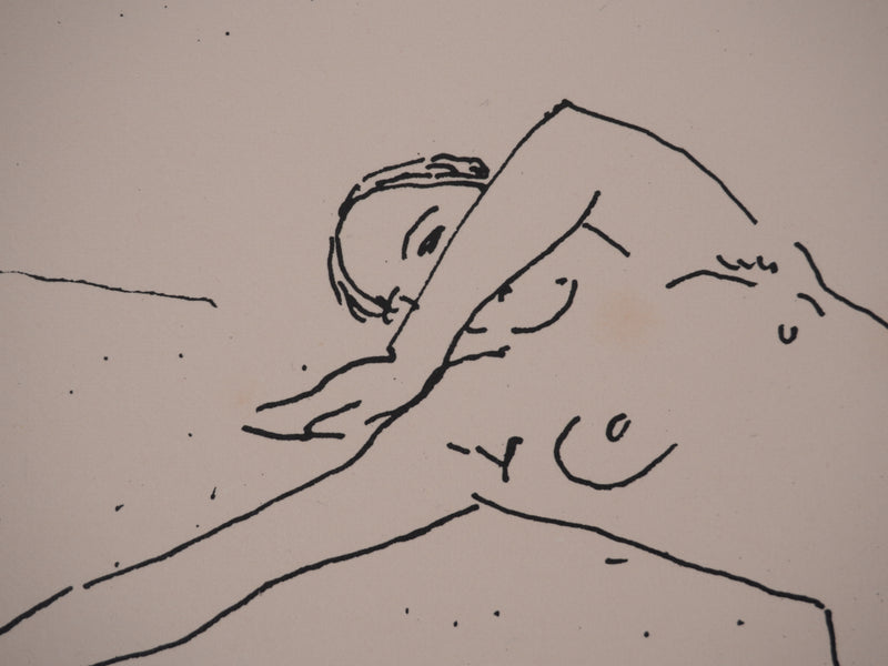 Albert MARQUET : Intimité au divan, Lithographie originale signée