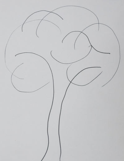 NADINE : Le bel arbre noir, Autographe et dessin original signé