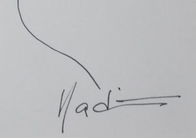 NADINE : Le bel arbre noir, Autographe et dessin original signé