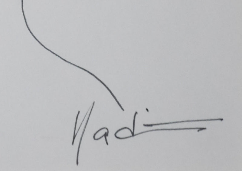 NADINE : Le bel arbre noir, Autographe et dessin original signé