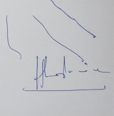 Herbert LE PORRIER : Arbre élagué, Autographe et dessin original signé