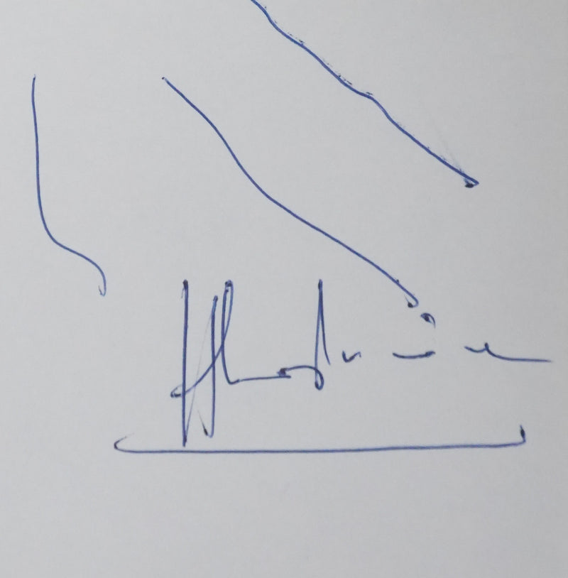 Herbert LE PORRIER : Arbre élagué, Autographe et dessin original signé
