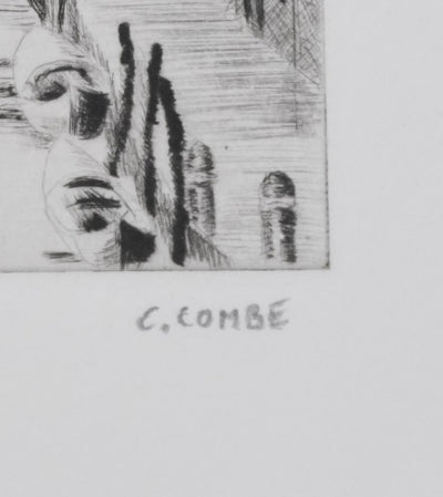 Camille COMBE : Venise, De canal en canal, Gravure originale signée