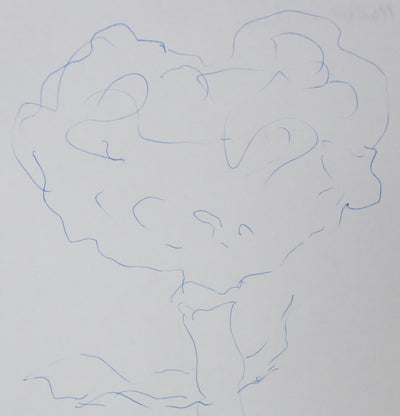 Michel RACHLINE : L'homme qui fait fleurir les arbres, Autographe et dessin original signé