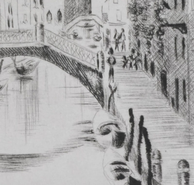 Camille COMBE : Venise, De canal en canal, Gravure originale signée