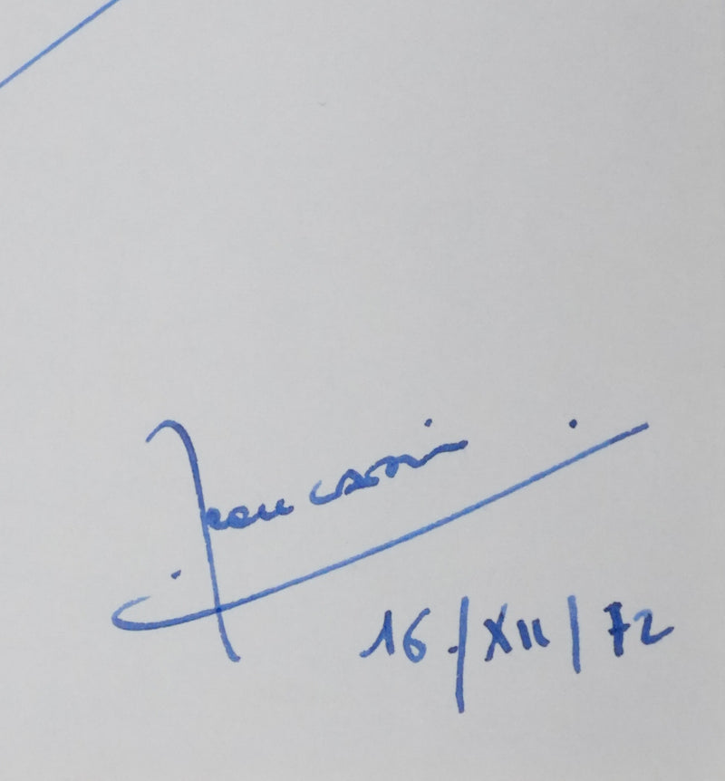 Jean CAPIN : Arbre très élagué, Autographe et dessin original signé
