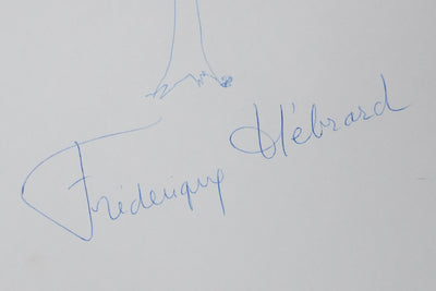 Frédérique HEBRARD : L'arbre aux grandes branches, Autographe et dessin original signé