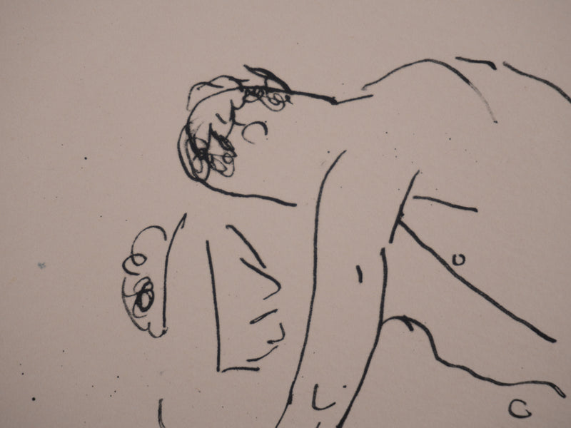 Albert MARQUET : Couple intime, Lithographie originale signée