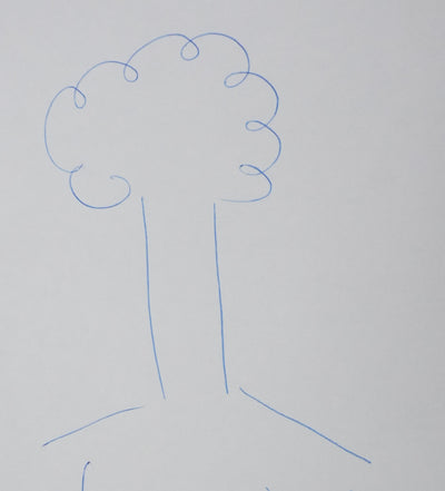 Louis VELLE : L'arbre clair, Autographe et dessin original signé