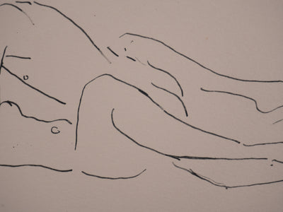 Albert MARQUET : Couple intime, Lithographie originale signée