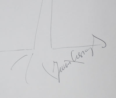 Jeanne CRESSANGES : L'arbre du haut, Autographe et dessin original signé