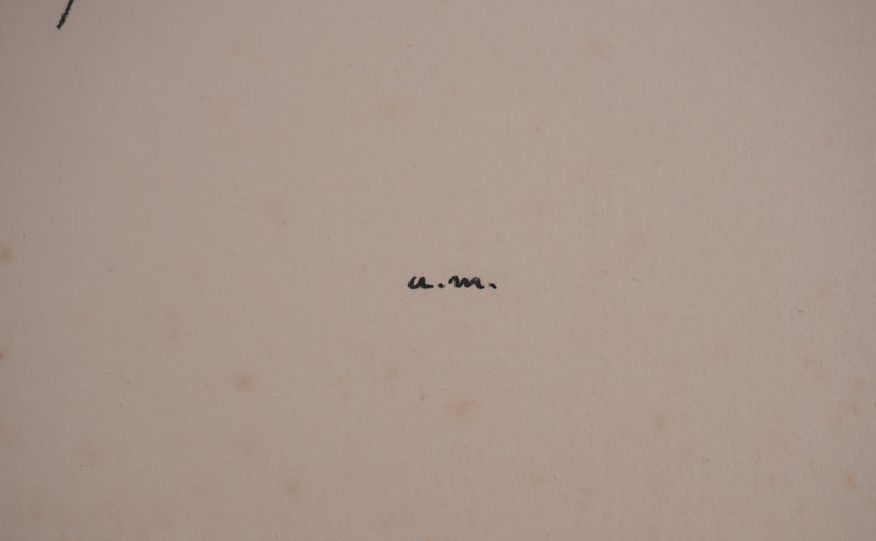 Albert MARQUET : Nu de dos, Lithographie originale signée