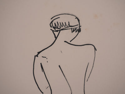 Albert MARQUET : Nu de dos, Lithographie originale signée