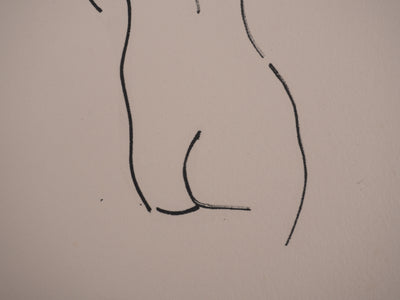 Albert MARQUET : Nu de dos, Lithographie originale signée