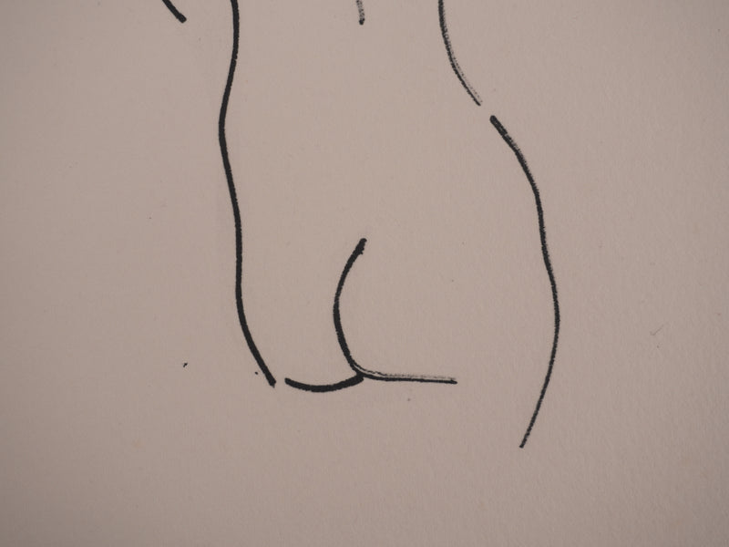 Albert MARQUET : Nu de dos, Lithographie originale signée