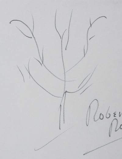 Robert ROISFEL : Les branches silencieuses, Autographe et dessin original signé