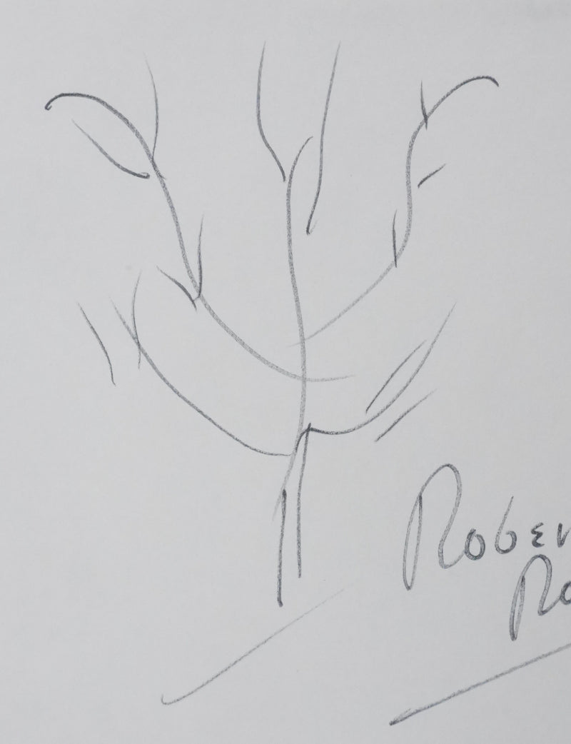 Robert ROISFEL : Les branches silencieuses, Autographe et dessin original signé