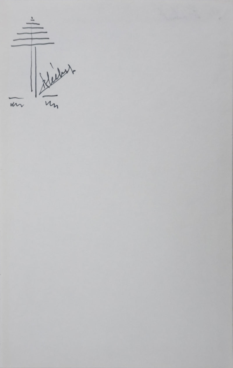 SECHEL : Les branches parallèles, Autographe et dessin original signé