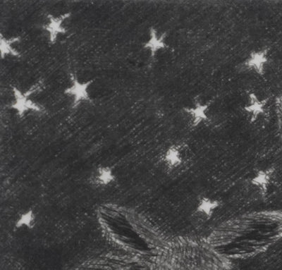 Camille COMBE : Les petits renards des sables, Gravure originale signée
