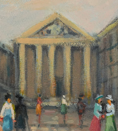 Michel PABOIS : Paris, L'église de la Madeleine, Huile sur toile originale signée