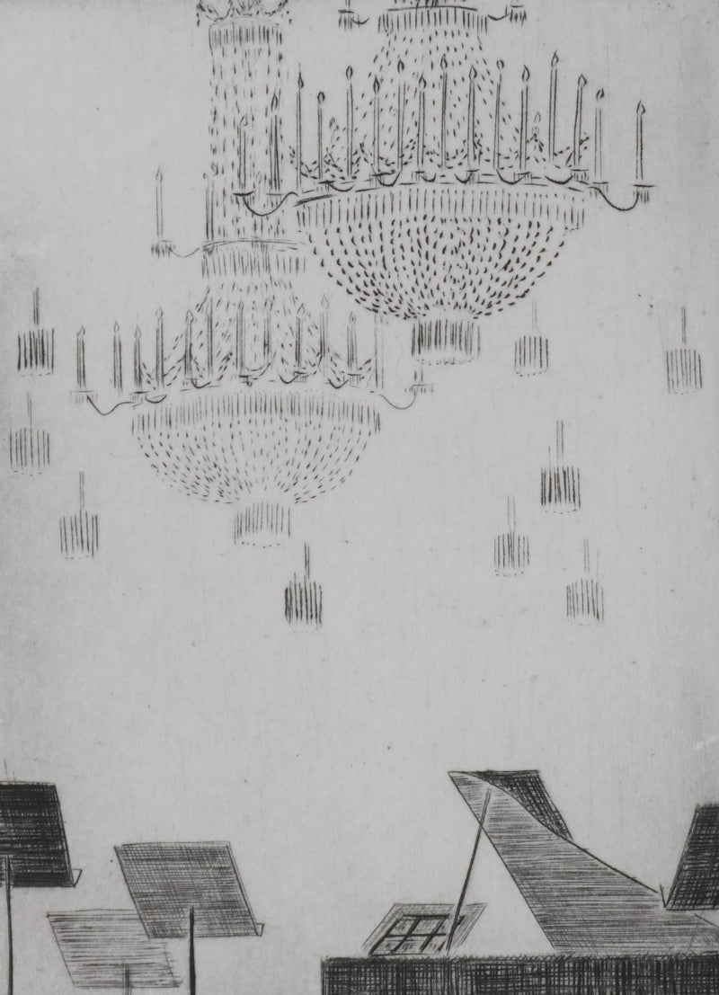 Camille COMBE : Lumière et musique, Gravure originale signée