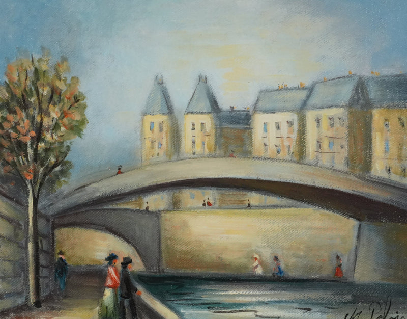Michel PABOIS : Paris, Vue sur la Conciergerie depuis les quais, Huile sur toile originale signée